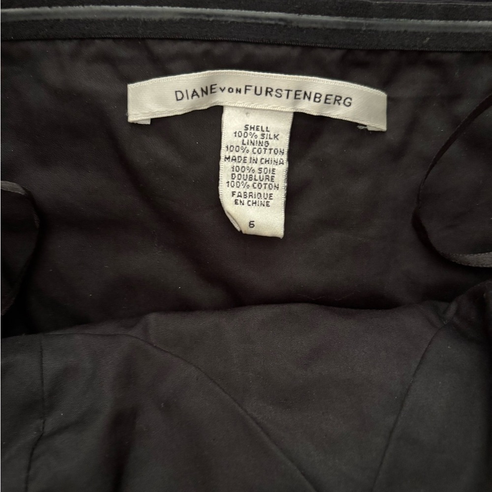 Diane Von Furstenberg Black Josun Strapless Dress